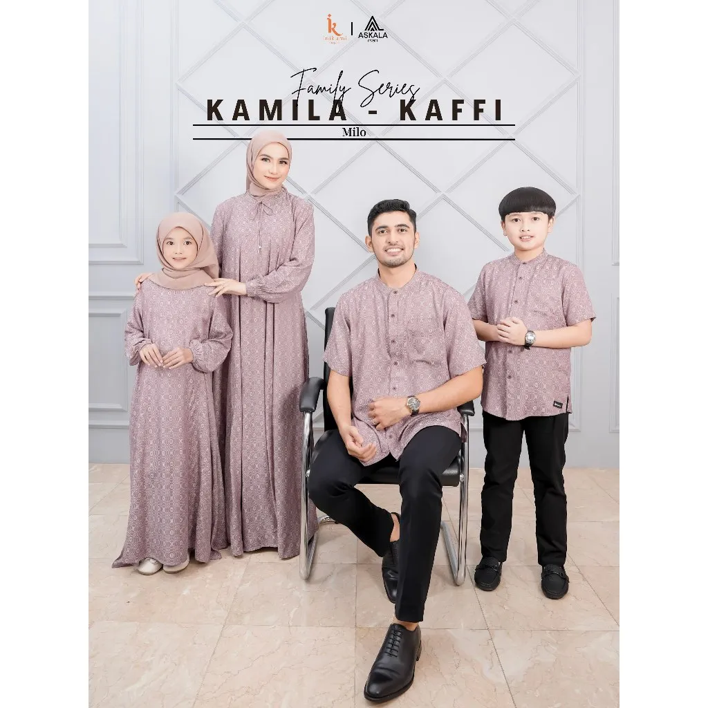 IniKami Seragam Keluarga Lebaran 2026 Kamila Kaffi Sarimbit Adem