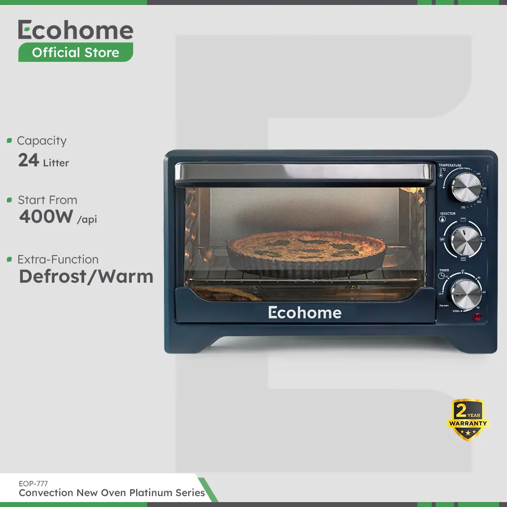 ECOHOME Electric Oven Platinum Series EOP777 Stay Warm Function 24L Low Watt