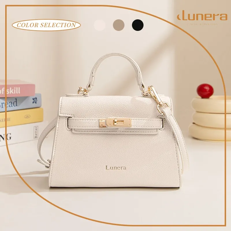 LUNERA Tas Wanita Livana Bag Tas Pesta Kotak Elegan Desain Kunci Lock