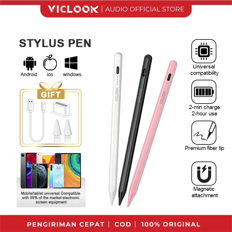 VICLOOK Stylus Pen Universal Magnetic / Smart Pencil Kompatibel Fit For iPad Android Samsung Huawei Xiaomi
