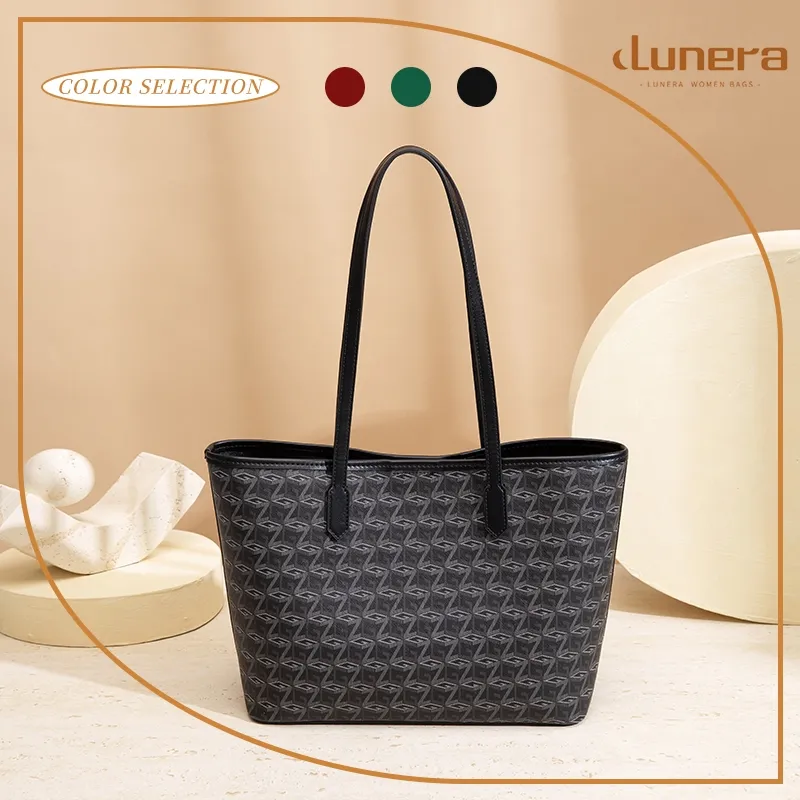 LUNERA Tas Wanita Luma Retro ShoulderBag Classic Vintage Big Size Elegant Leather PU