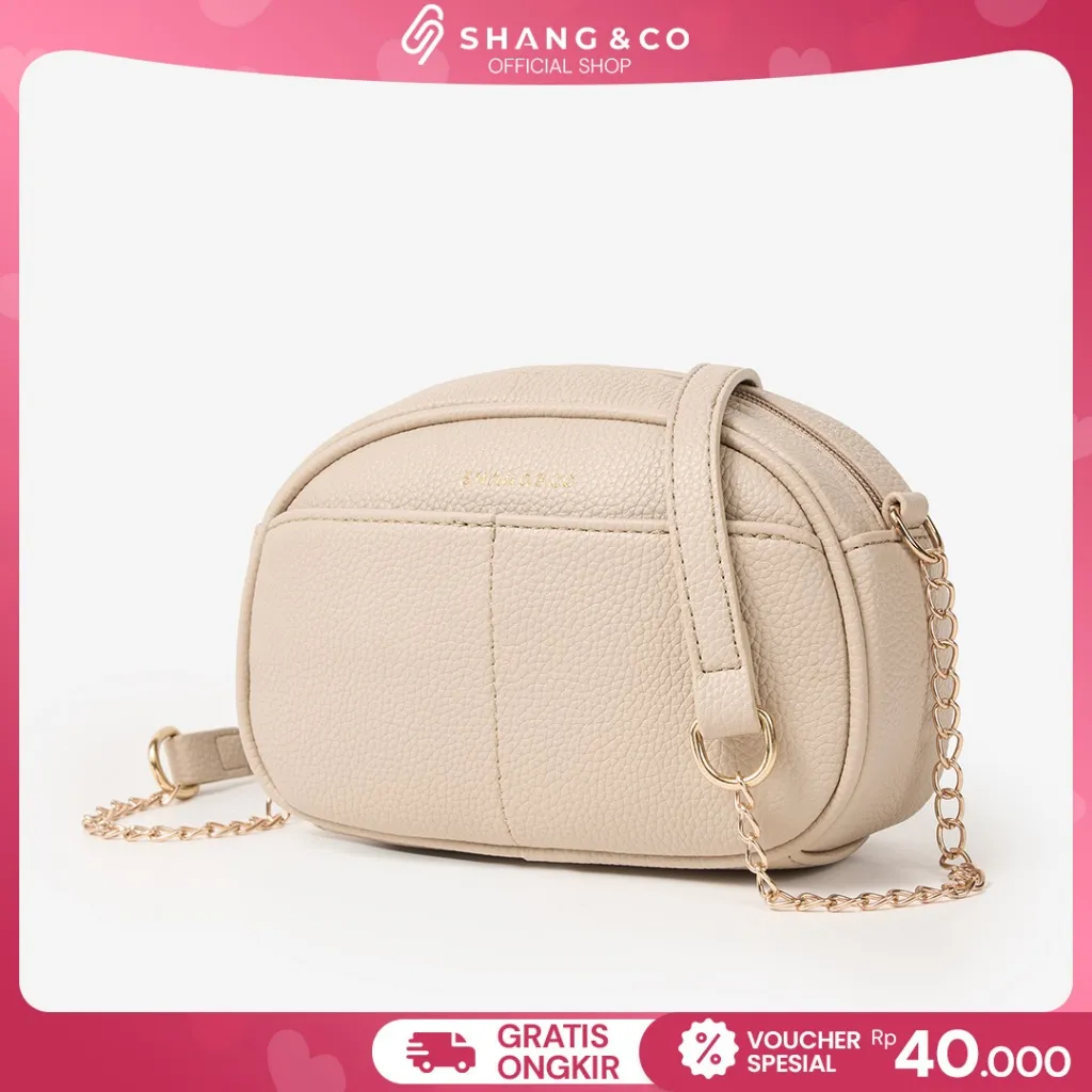 SHANGNCO Tas Wanita Terbaru 2025 Hiraki Sling Bag Tas Bahu Oval Wanita