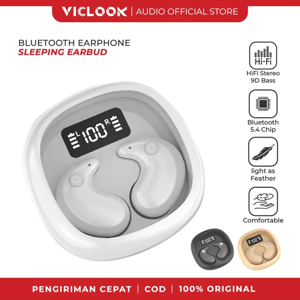 VICLOOK Sleep Headphones Bluetooth 5.4 TWS Wireless Earbuds