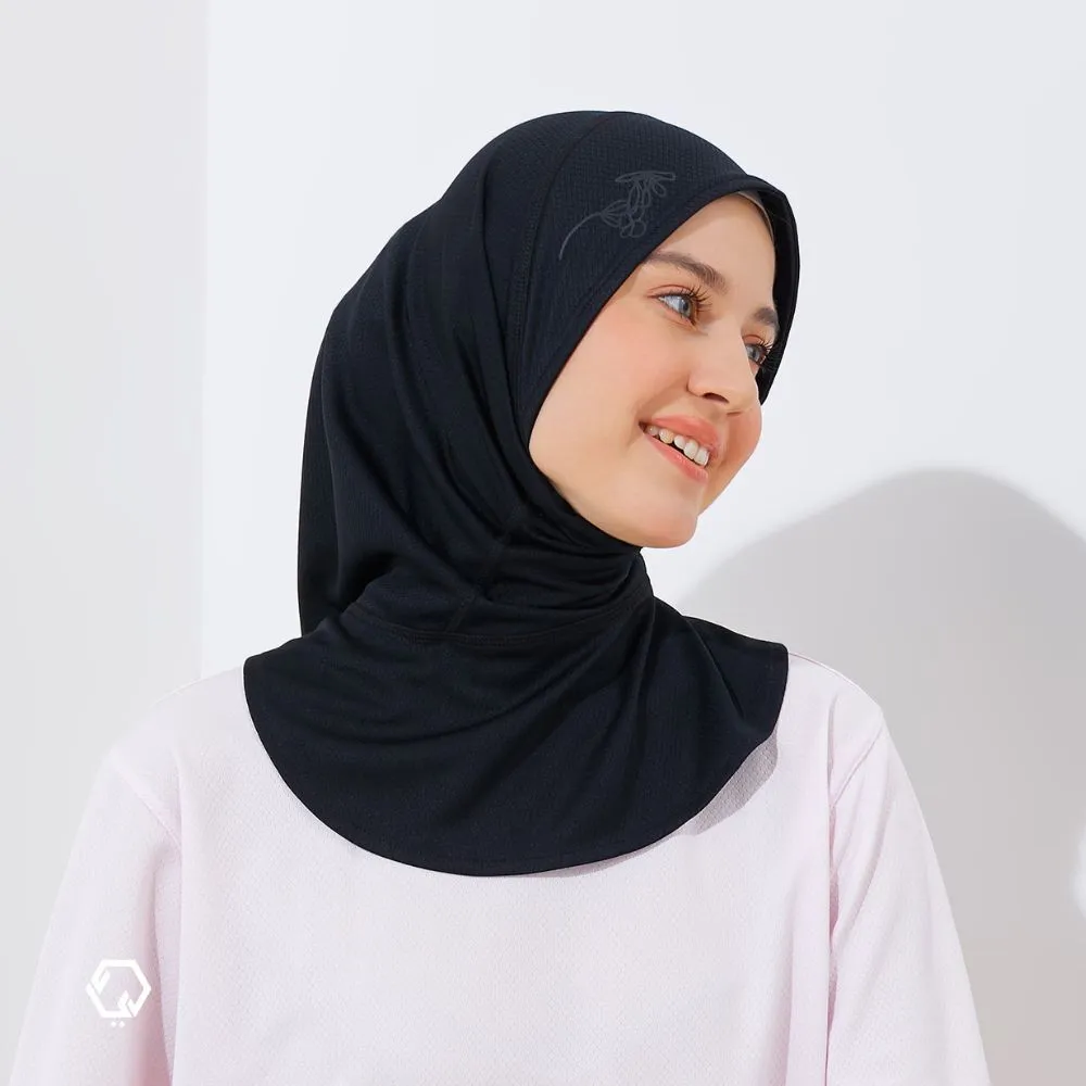 NEW! REYD BLOOMSTRIKE Lite - Hijab Olahraga - BLACK