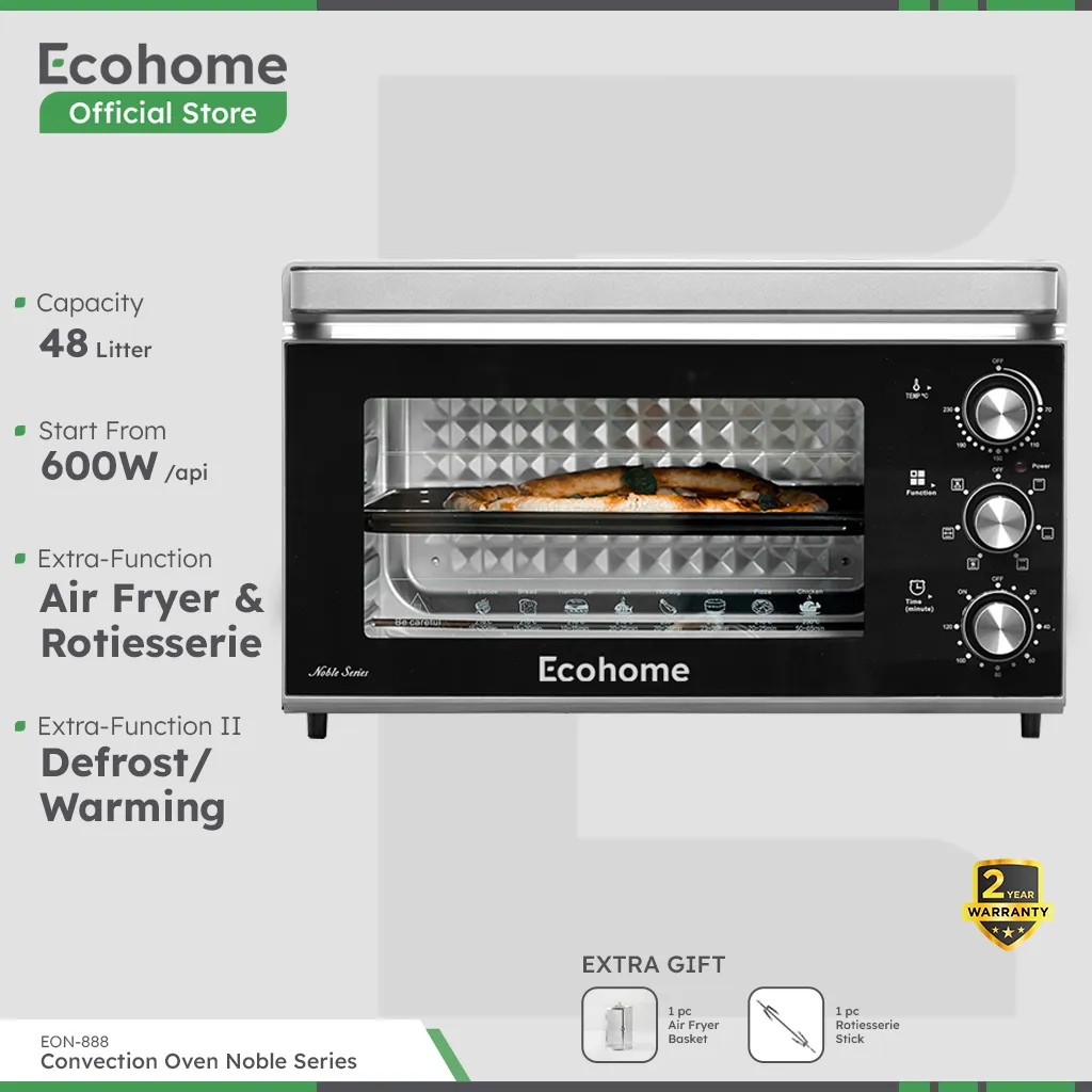 [INSTANT ONLY] ECOHOME Oven Noble Series EON888 Big Capacity 48L with Air Fryer Defrost Warm
