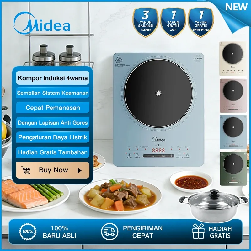 [Panci Gratis] Midea 4Warna kompor listrik MIC221T0AG
