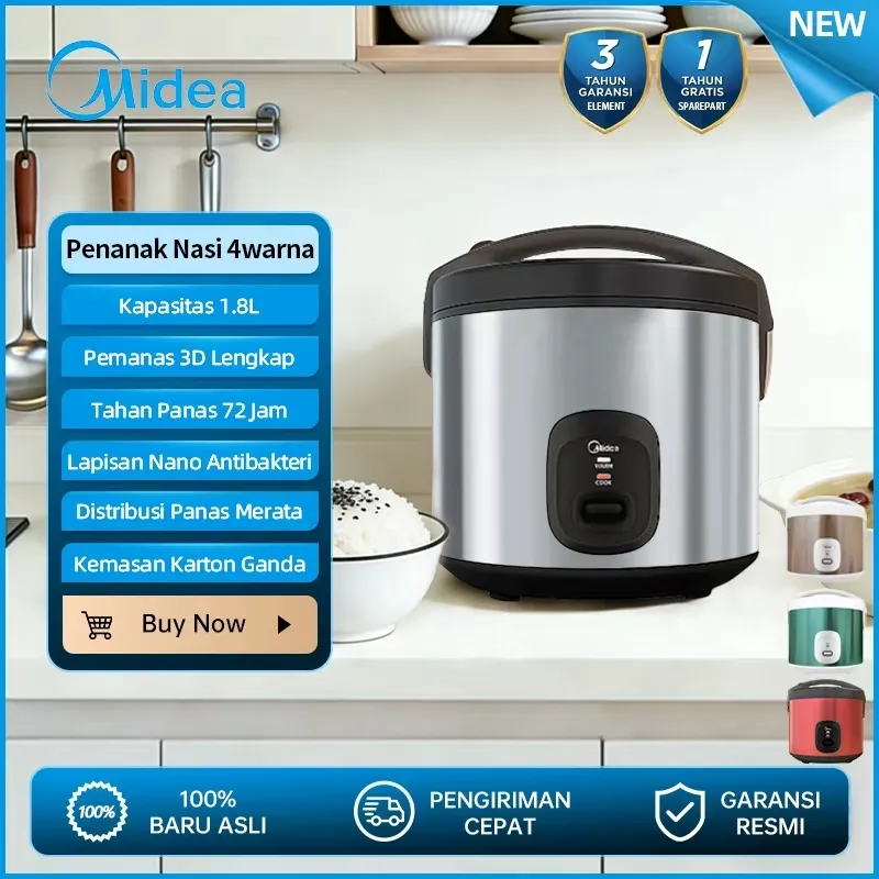 Midea 1.8L 4warna  magic com Penanak nasi rice cooker MB-YJ5030ID