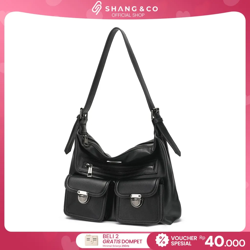 SHANGNCO Tas Bahu Shoulder Bag Tas Kerja Kekinian - Leux Bag