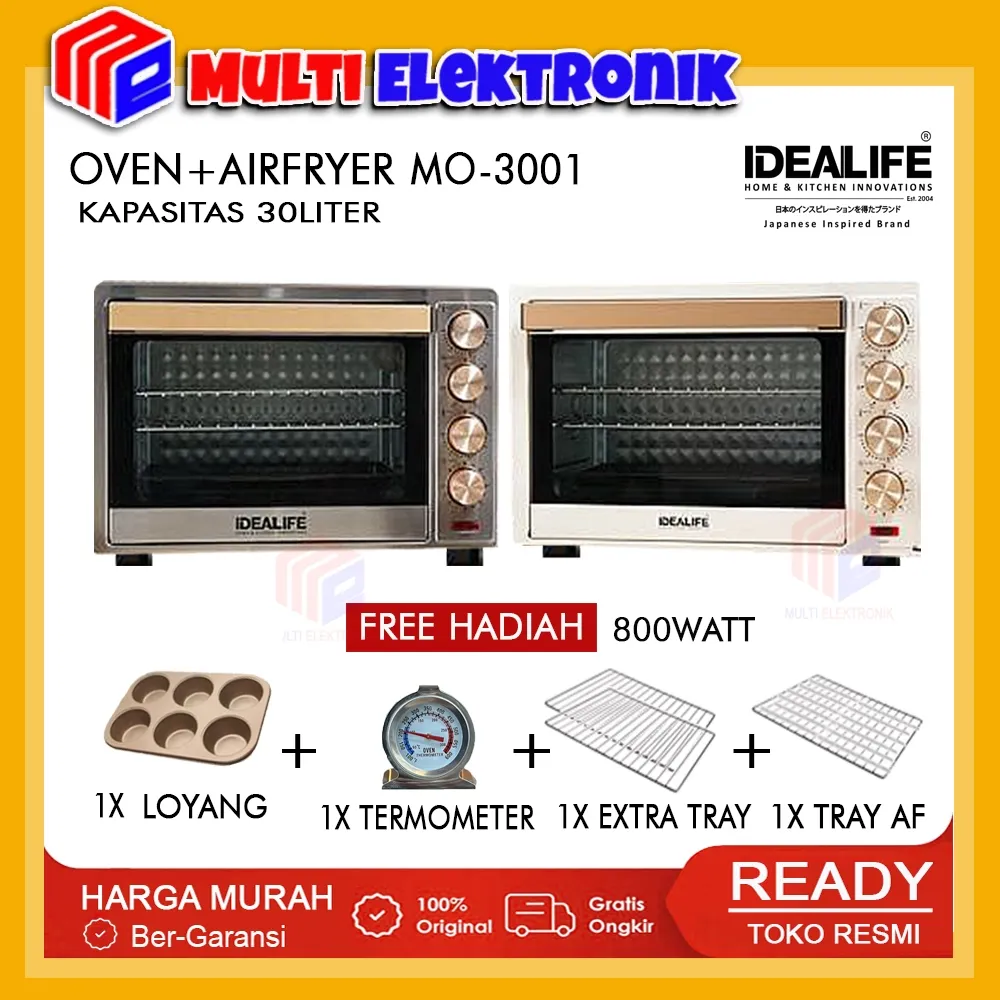 Idealife Oven Listrik Low Watt Kapasitas 30 Liter MO-3001
