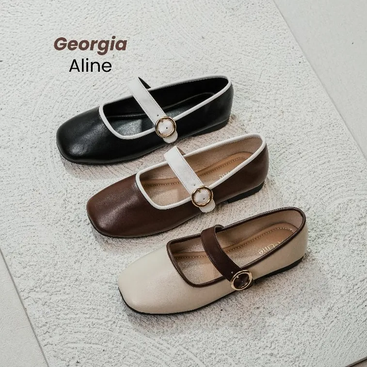 ALINE Georgia Sepatu Flat Shoes Wanita Ballerina Casual Look Slip On