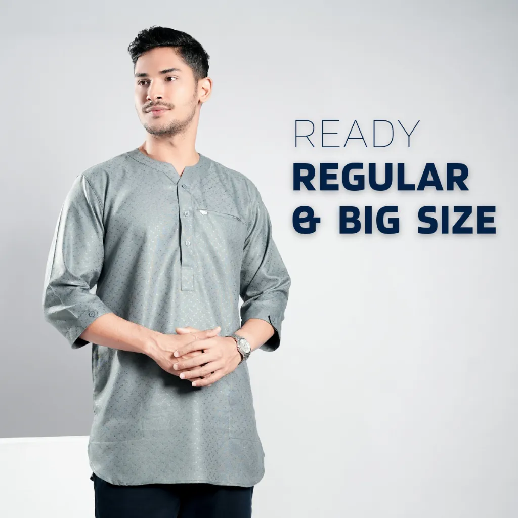 Muslimadani Baju Koko Kurta MIRZA Lengan 7/8 Pakaian Muslim Pria Dewasa