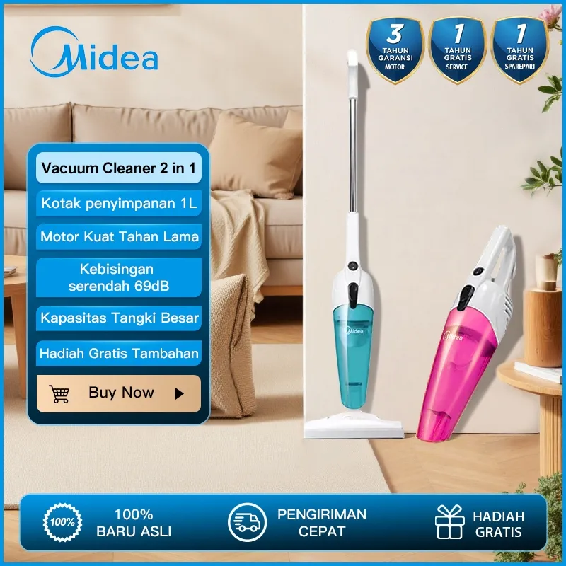 Midea 2 in 1 Vacuum Cleaner Penghisap Debu Penyedot Debu Portable Handheld VC-SC861B/VC-SC861P