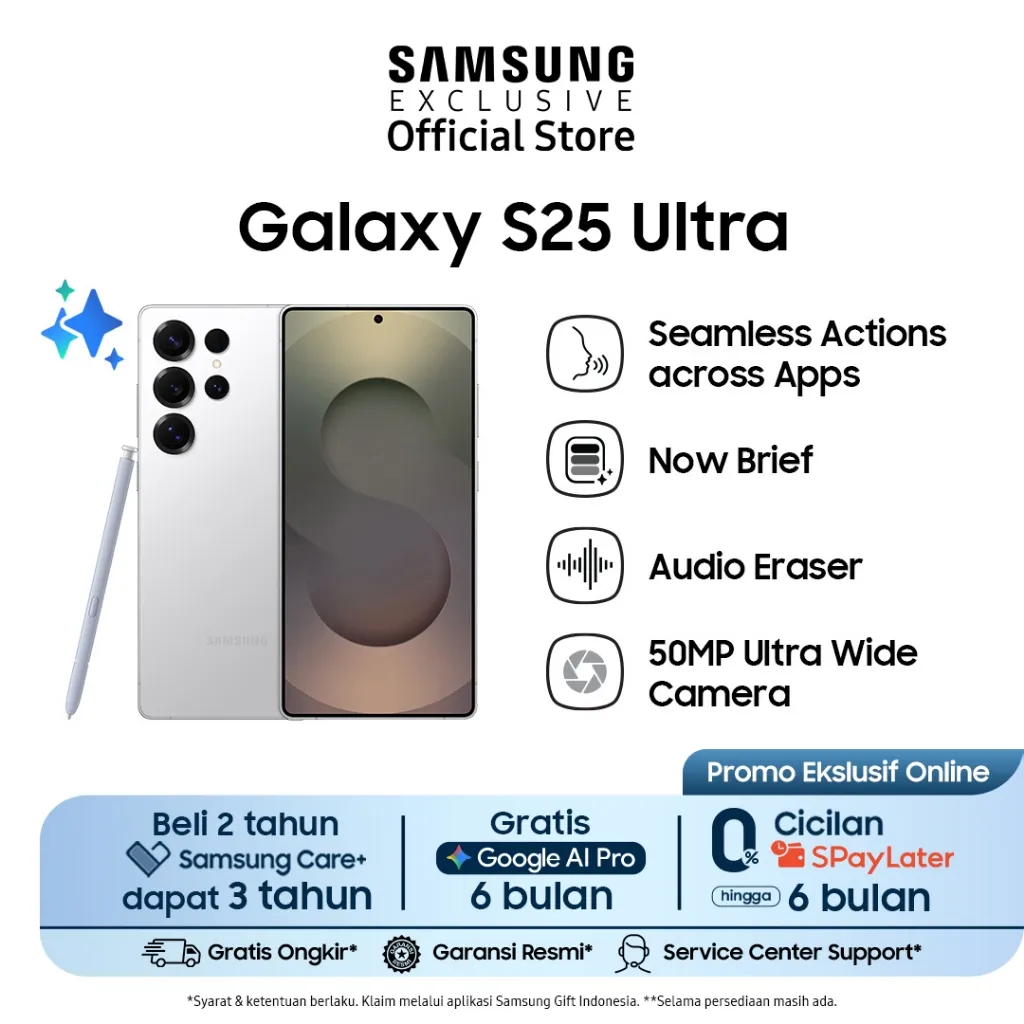 Samsung Galaxy S25 Ultra 12/512GB - Titanium Whitesilver | Smartphone AI | Galaxy AI | Kamera 200MP | Prosesor Snapdragon 8 Elite | S Pen