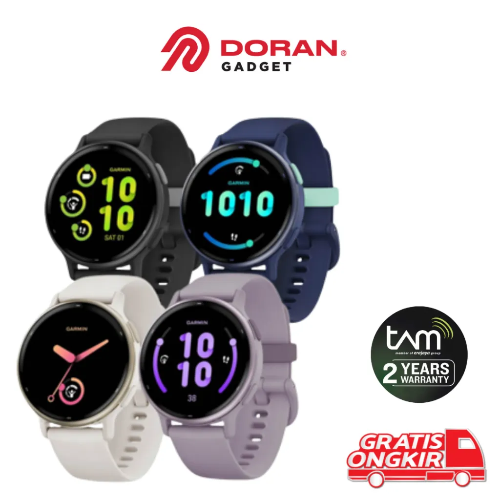Garmin Vivoactive 5 Vivo Active 5 Smartwatch AMOLED, Baterai Tahan Lama, Fitur Kesehatan Lanjutan Garansi 2 Tahun