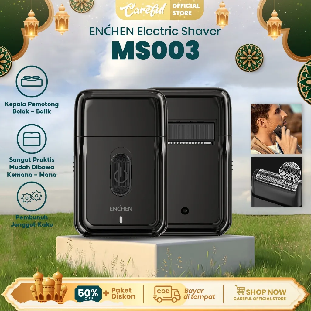 ENCHEN MS003 Shaver Alat Cukur Elektrik Alat Cukur Kumis Jenggot Portable Slim