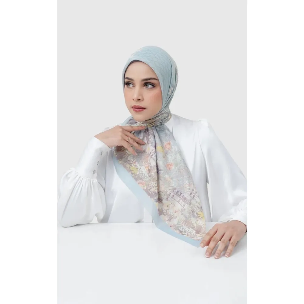 BUTTONSCARVES X COLLABORATORS - The Parisian 3.0 Voile Square - Riviera / Hijab Motif Segi Empat