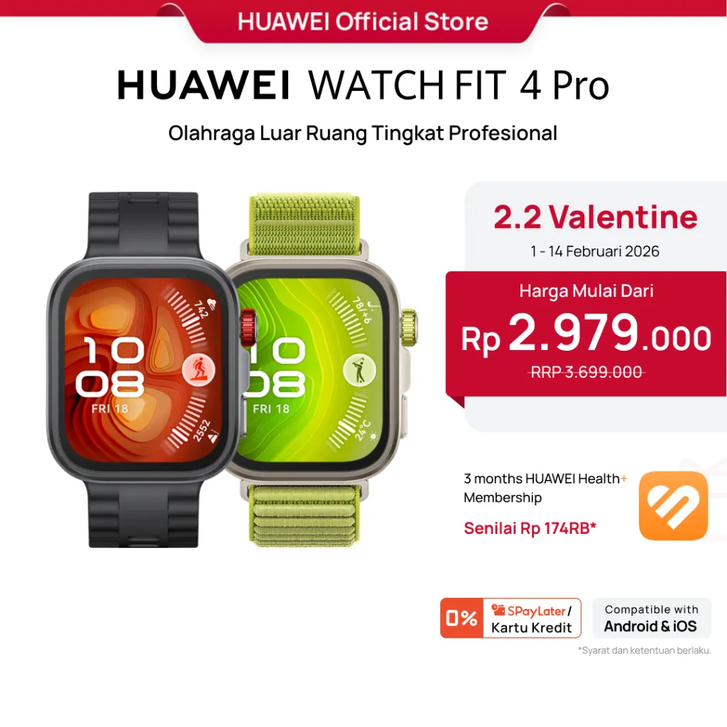 [2.2 | Voucher s/d 15%] HUAWEI WATCH FIT 4 Pro | Sapphire Glass & Titanium | Pro-Level Outdoor Sports | ECG | 10-Day Battery Life