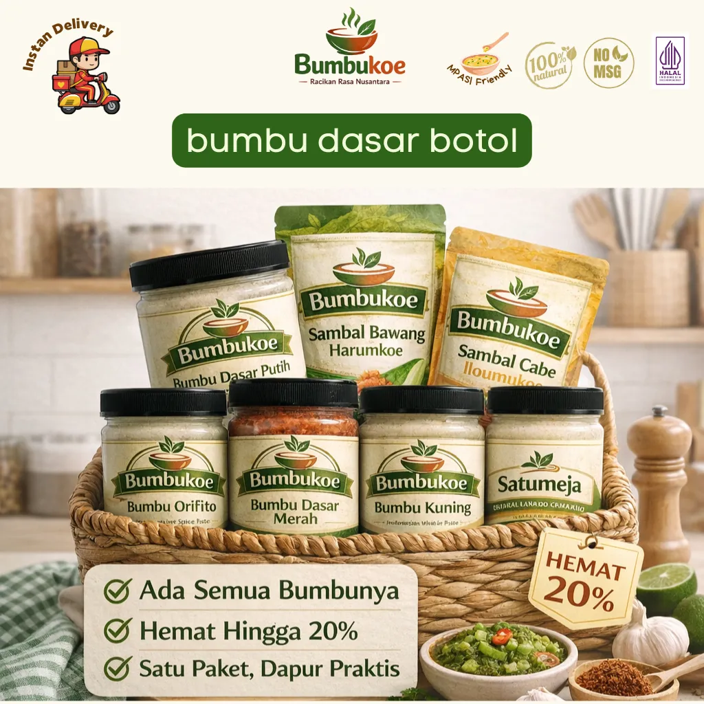 SATUMEJA - Bumbu Dasar Putih / Kuning / Merah / Hijau / Oren Bumbu Sahur Ramadhan Puasa