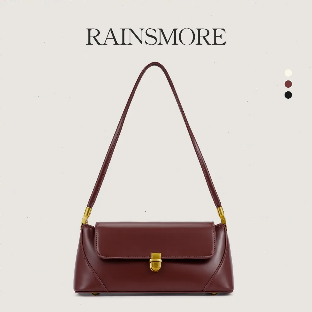 RAINSMORE Tas Square Wanita - Desain Minimalis Warna Solid untuk Gaya Kasual dan Kantor yang Trendi