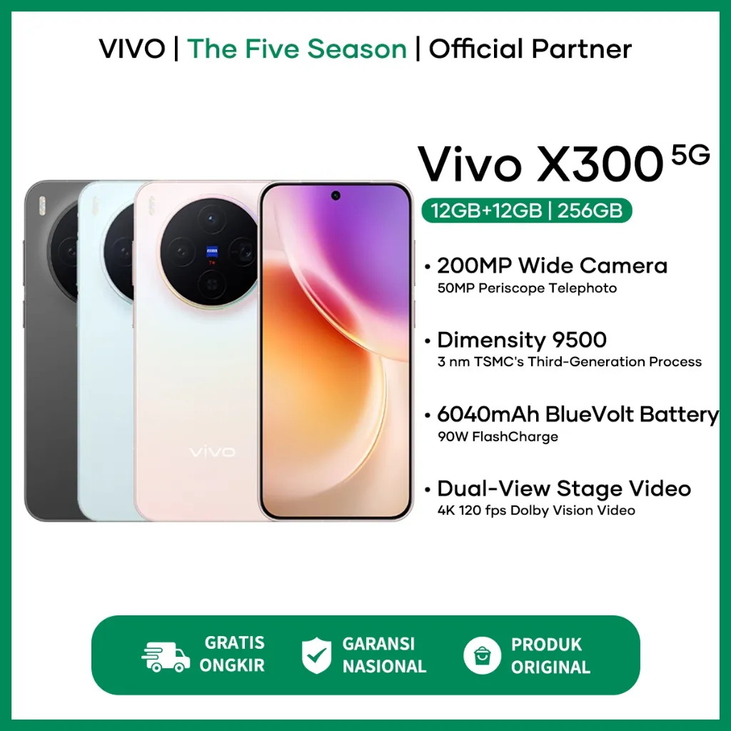 [ Official Store ] Vivo X300 5G 12/256GB 16/512GB Dimensity 9500 6040mAh Battery 90W FlashCharge