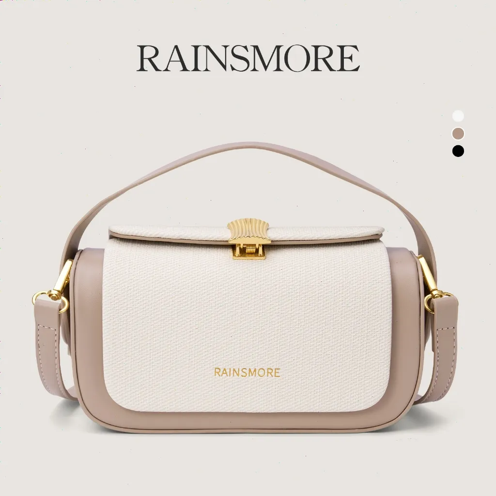 RAINSMORE Tas Kotak Kecil Trendi - Elegan, Santai, Minimalis & Retro untuk Gaya Bohemian yang Mewah
