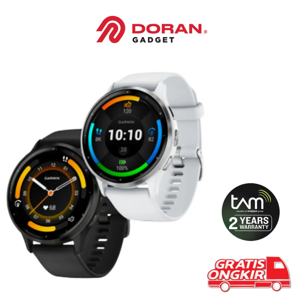 Garmin Venu 3 Stainless Steel Bezel - Black Slate |  Whitestone - Garansi Remi TAM 2 Tahun