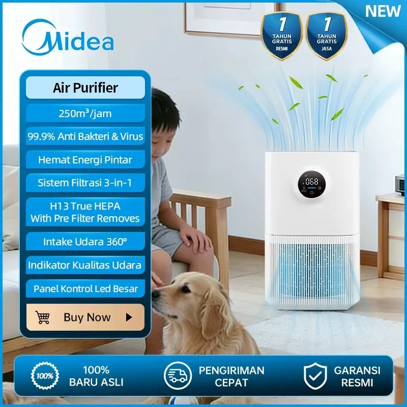 Midea Air Purifier 23w Portable 250 m³/jam  KJ300G-A1S