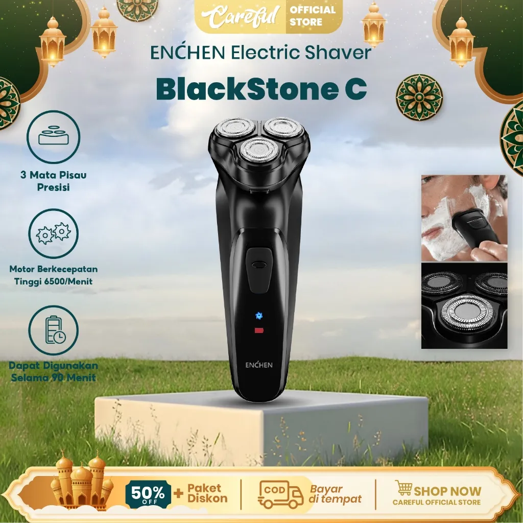 Enchen BlackStone-C Electric Shaver Alat Cukur Kumis Jenggot Type-C