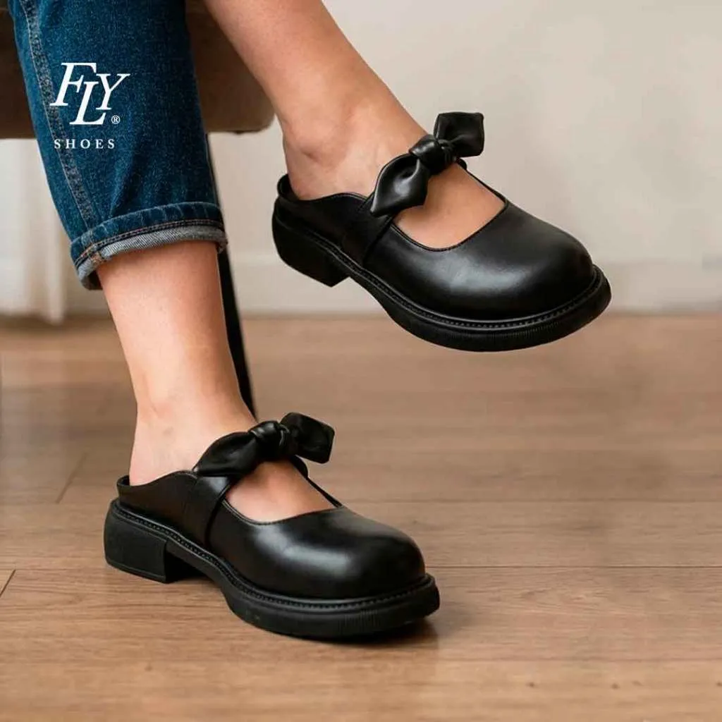 FLY SHOES  [NEW ARRIVAL] Felina Sepatu Mules Wanita Slip on 5751 Black