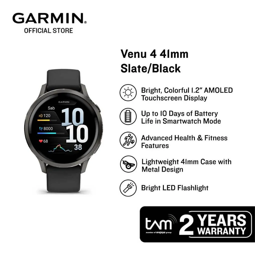 Garmin Venu 4 41mm - Slate/Black