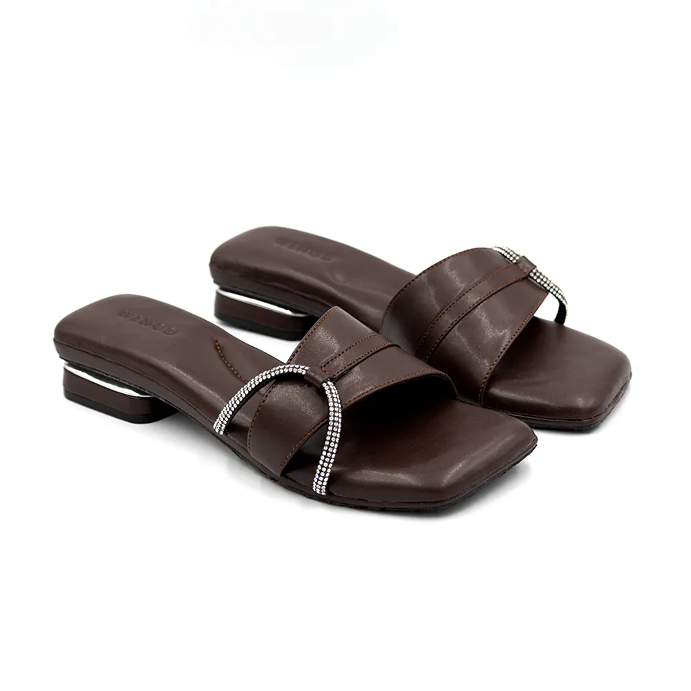 Winod Brina Sandal Wanita Low Heel 3cm | Sandal Elegan Hak Tahu Nyaman Daily