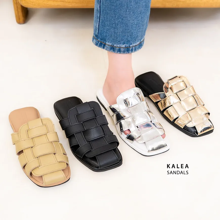 Bellashoesjkt Kalea Sandal Flat Model Slip On Casual Daily Hangout