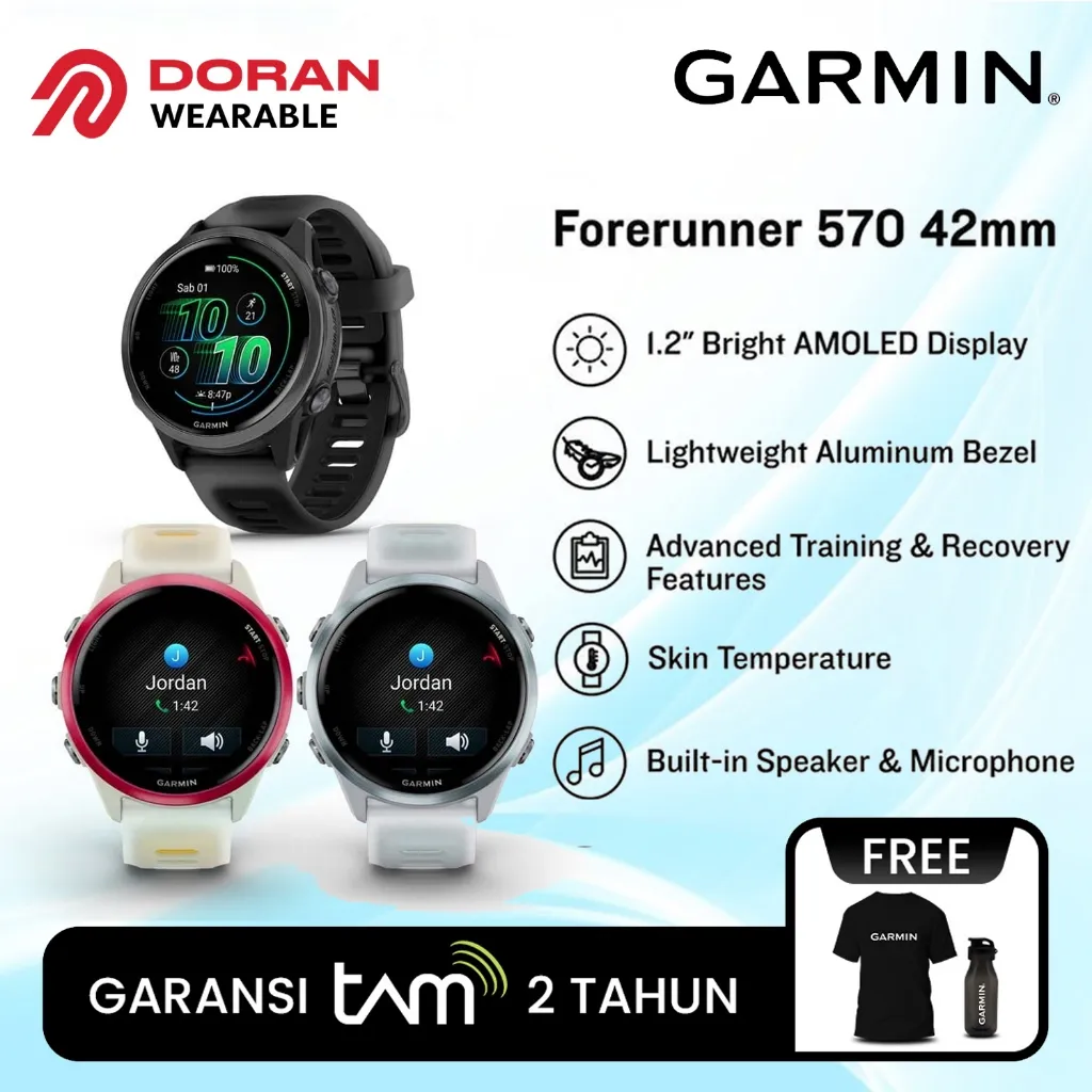 Garmin Forerunner 570 42mm | Garmi FR 570 42mm - Garansi TAM 2 Tahun