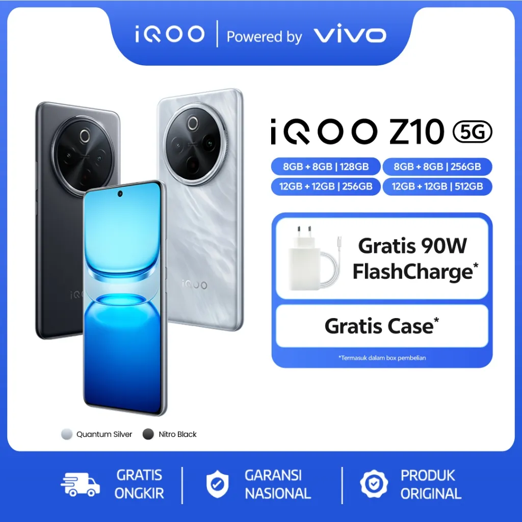 [NEW LAUNCH] vivo iQOO Z10, 7300mAh + 90Watt, Snapdragon 7s Gen 3, AnTuTu 822,705, 120Hz Quad-Curved AMOLED, 50MP Sony IMX + OIS