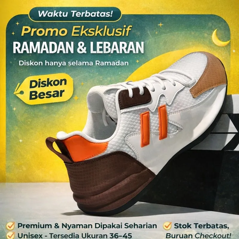 Promo Eksklusif Ramadan & Lebaran Sepatu Premium Nyaman Ringan Desain Elegan Cocok Kerja Jalan Santai