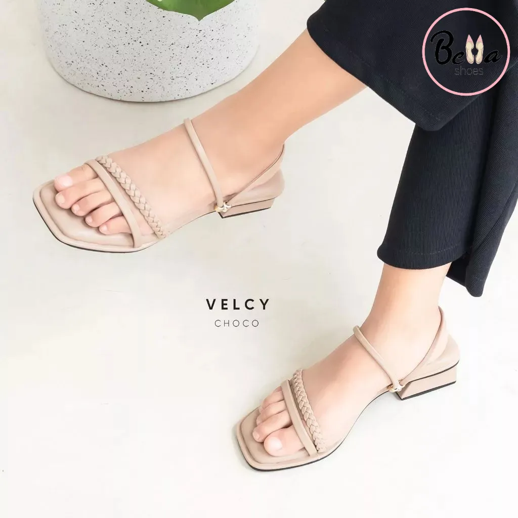 Bellashoesjkt Velcy Heels Wanita Sandal Hak Tinggi 3cm Kondangan