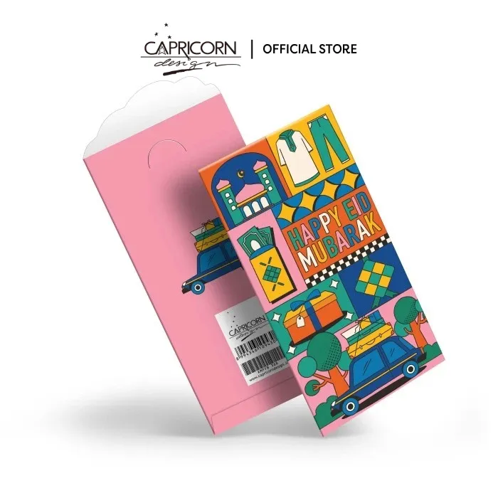 Capricorn Design Amplop Lebaran Aesthetic Kekinian Isi 5 | Angpao Hari Raya Idul Fitri Premium - AMPFB 368