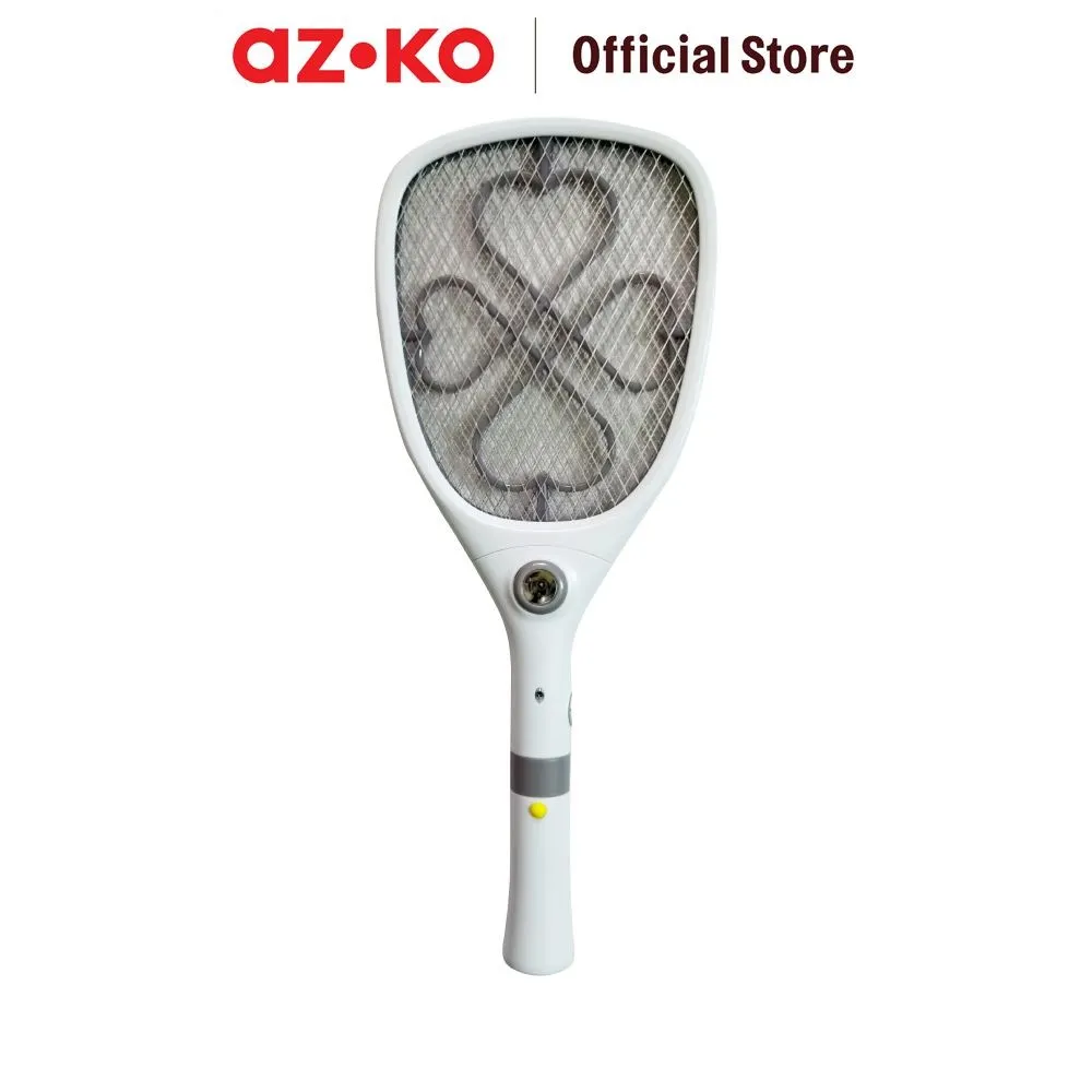 AZKO Krisbow Raket Nyamuk Rechargeable Dengan Soket Bug Zapper Mosquito Killer Mosquito Racket Swatter Nyamuk Listrik