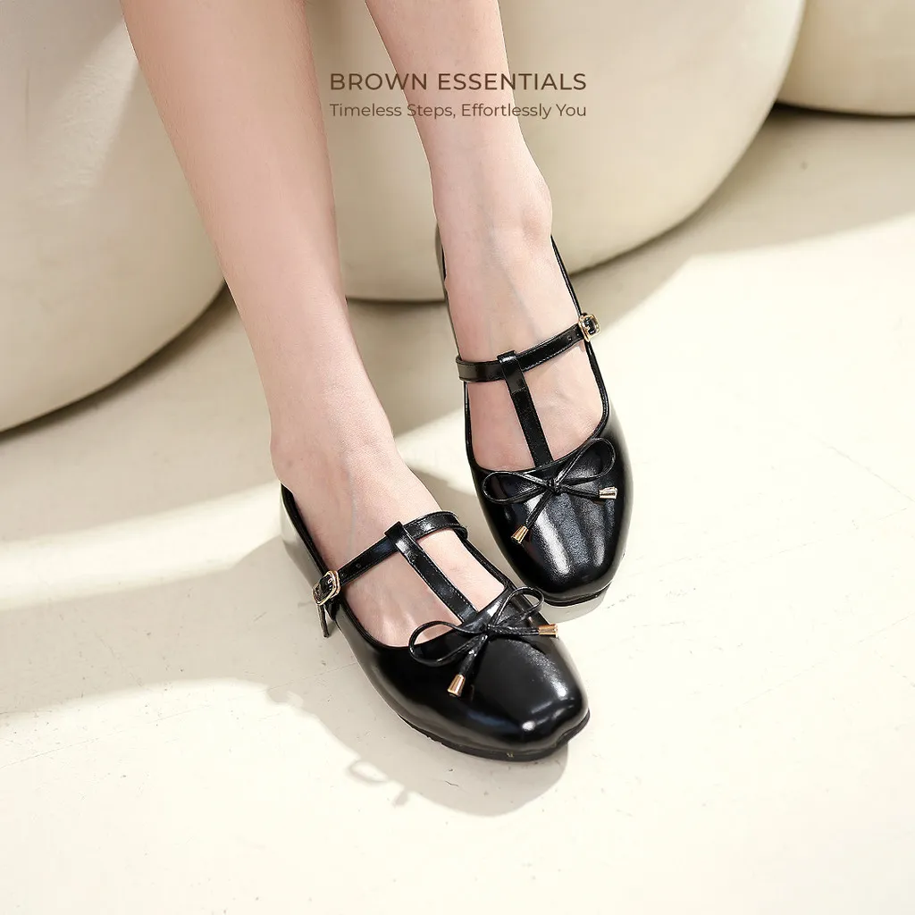 WINOD Esca Sepatu Flatshoes Wanita Kerja Pita