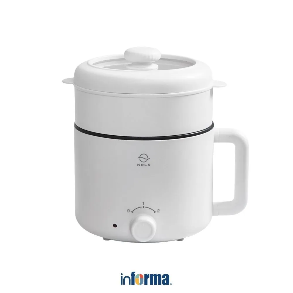 Informa Kels 1.2 Ltr Haven Panci Multicooker Round Multifunction Electric Pan Kuali Pot Peralatan Masak Perlengkapan Dapur Panci Listrik