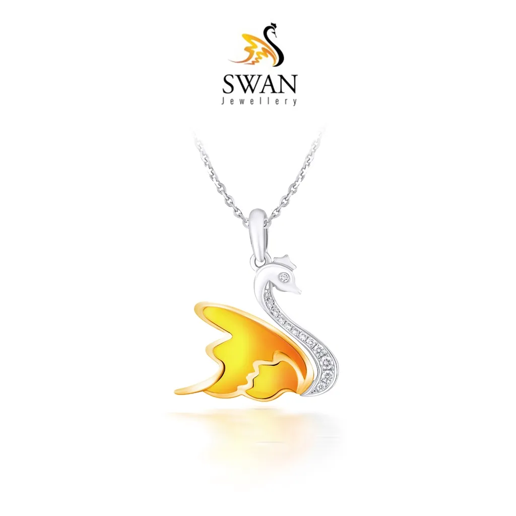 Liontin Berlian Desain Swan IMPD383950 Swan Jewellery