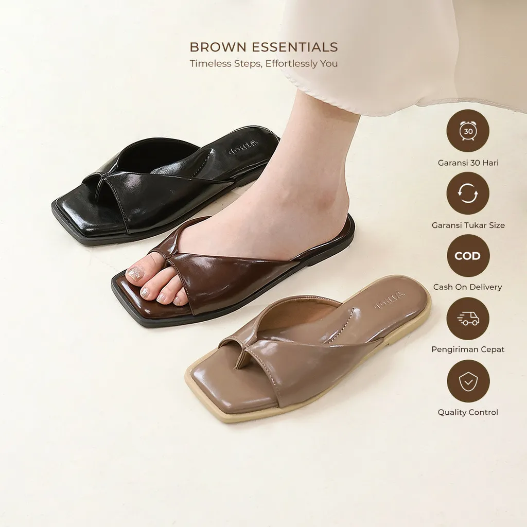 WINOD Berta Sandal Model Slip On Flat Casual Daily    