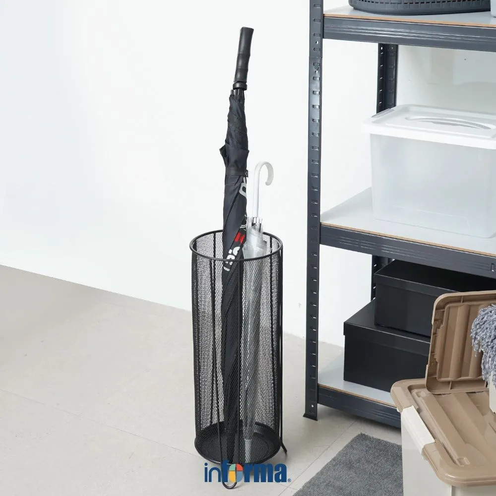 Informa 20X20X53 cm Tempat Payung - Hitam Umbrella Stand Stand Payung Wadah Penyimpanan Payung Perlengkapan Rumah