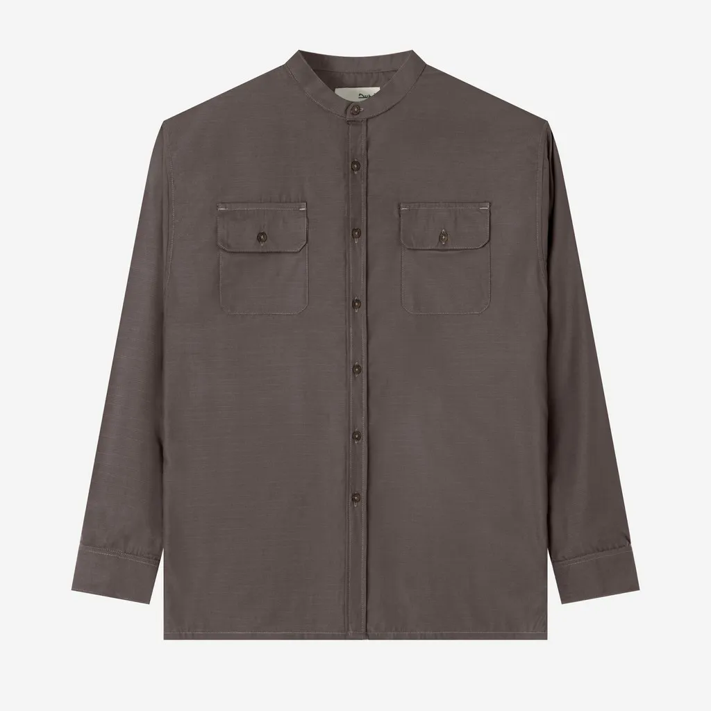 DUHA Baju Koko Lengan Panjang - Numair - Warm Grey