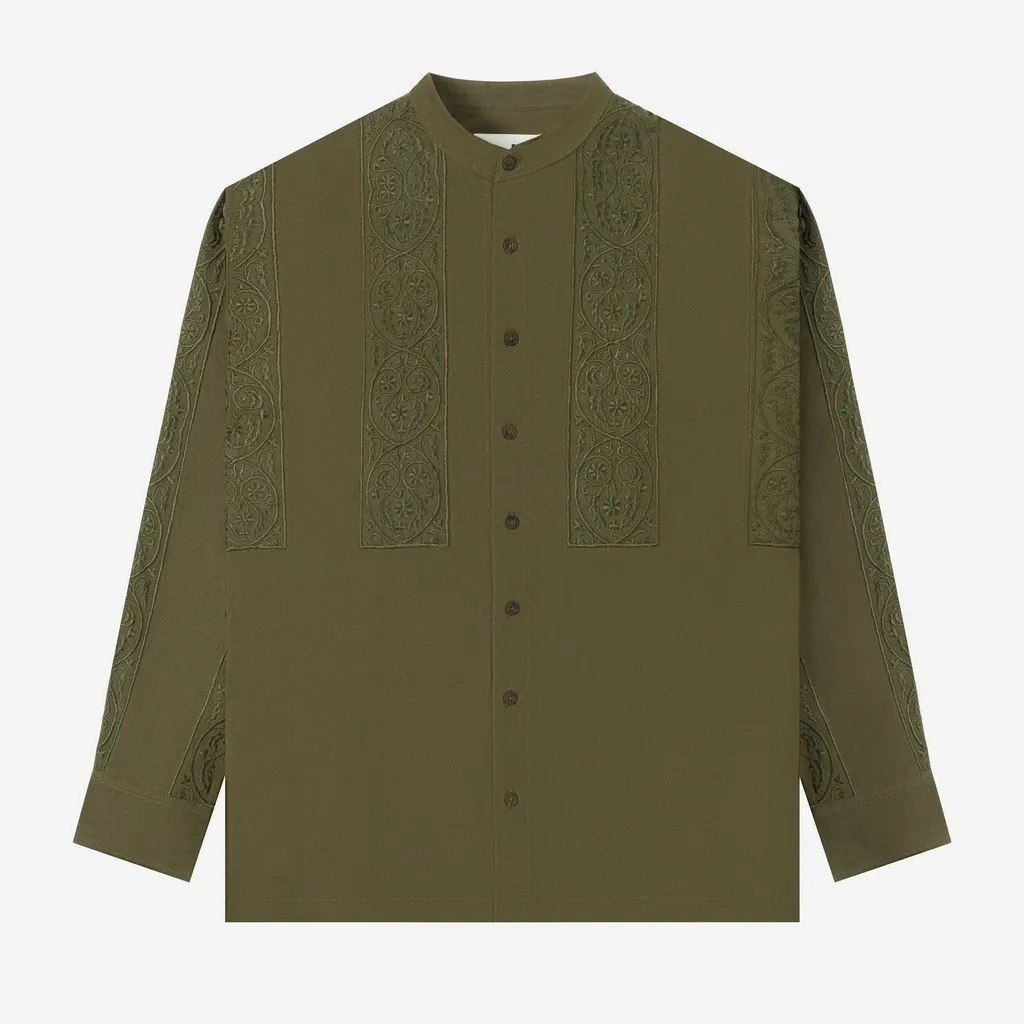 DUHA Baju Koko Lengan Panjang - Sami - Olive