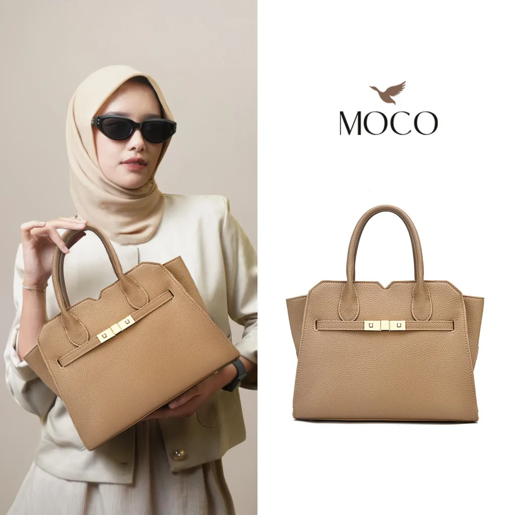 MOCO OFFICIAL - Issa Bag Fashion Tas Jinjing Wanita Kulit Formal Hand Bag Elegan Top Handle Terbaru 8806