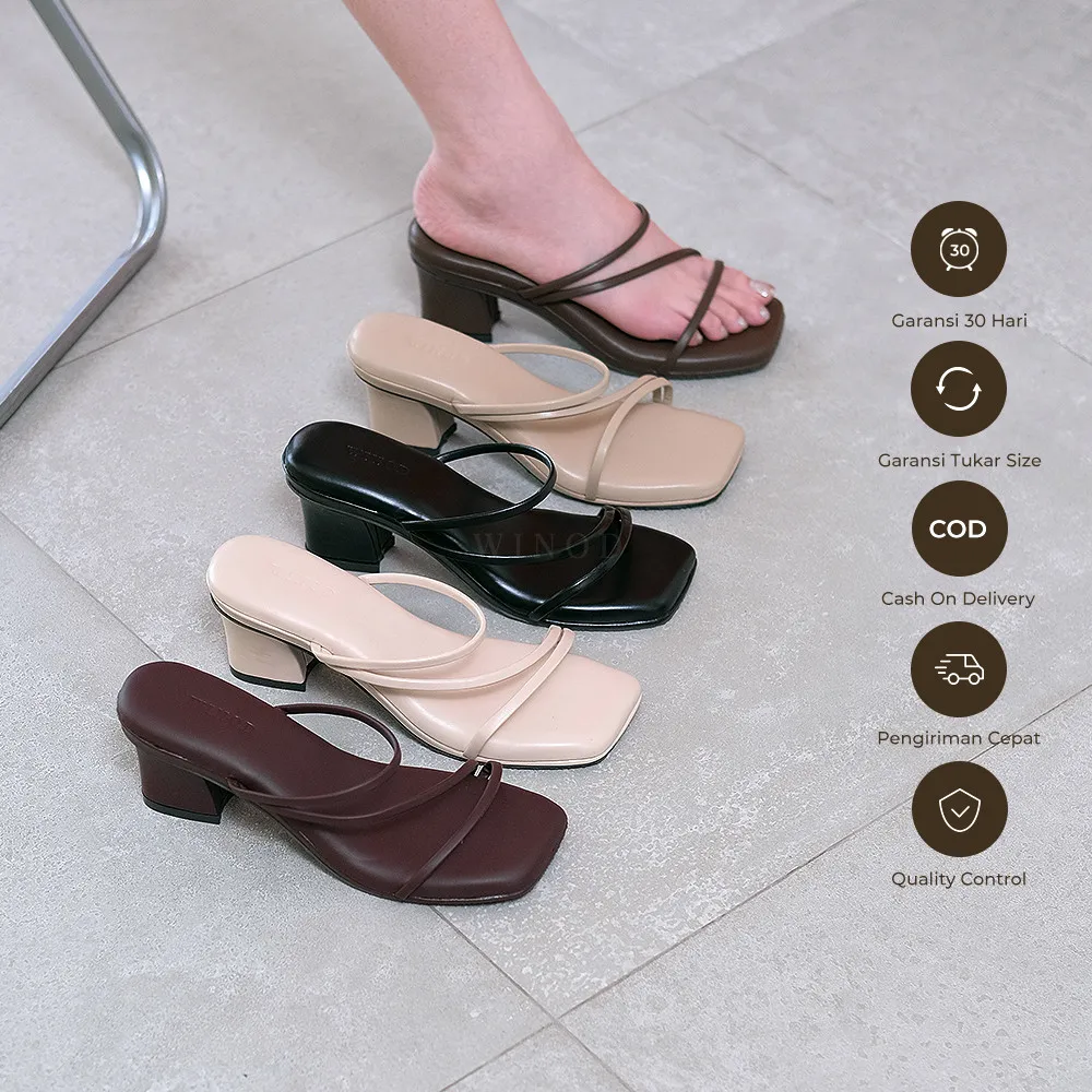 WINOD New Belly Heels 5 cm Wanita Sandal Wanita Pesta