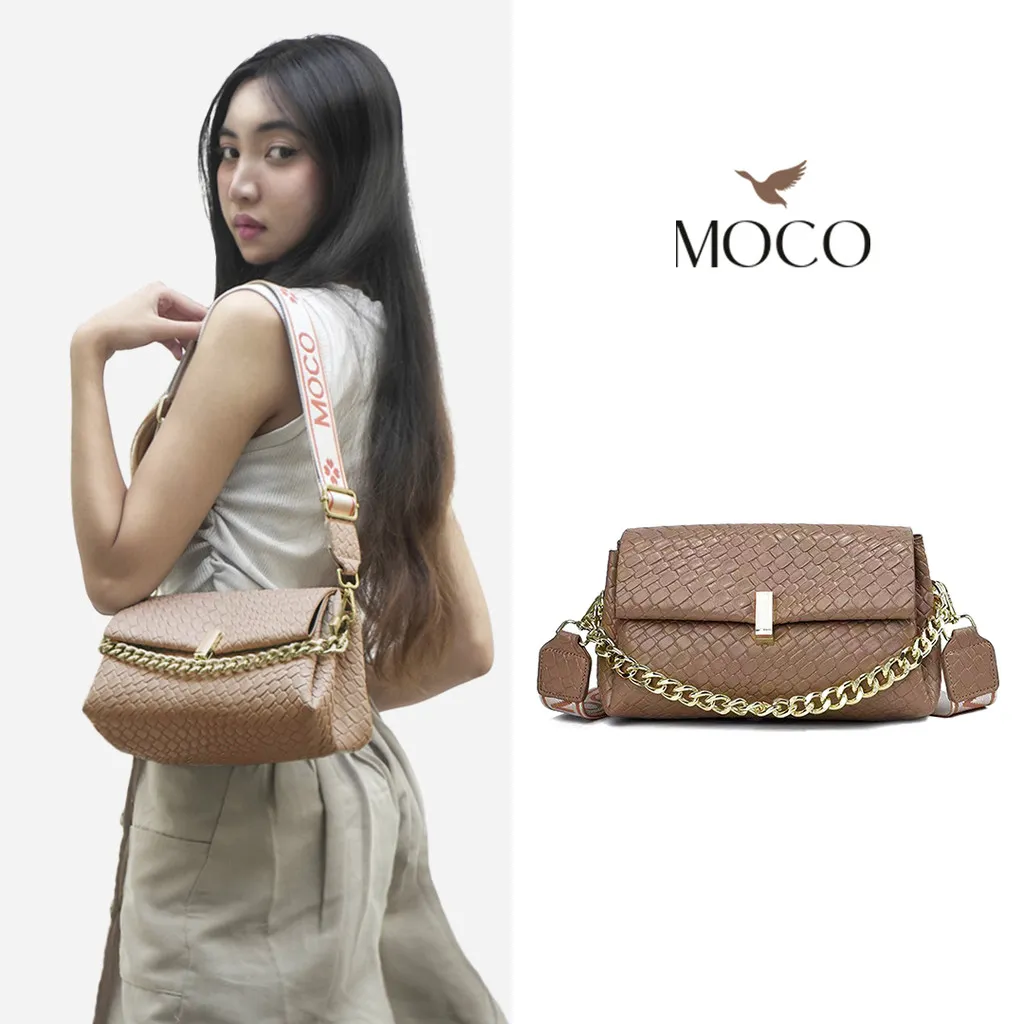 MOCO OFFICIAL - Croco Shoulder Bag Fashion Tas Shoulder Tas Hand Bag Rantai Croco H128