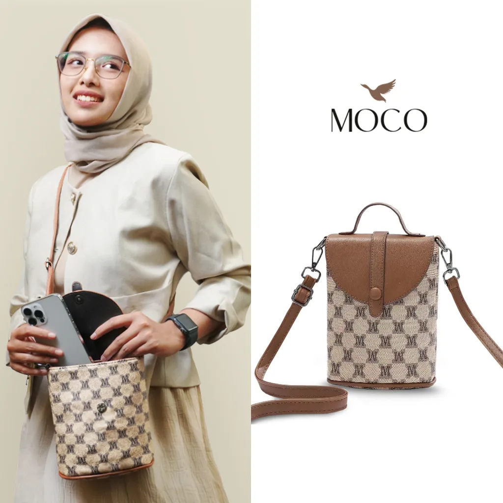 MOCO OFFICIAL - Ina Bag MOCO Fashion Tas HP Sling Bag Wanita Dompet Muat Phone Tali Lucu Korean Style A19M