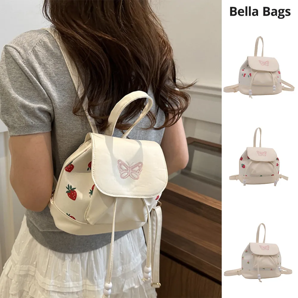 Tas Ransel Wanita Cantik Anak Cute Backpack Shoulder Bag Korean Style Empuk Aesthetic Elegan Love